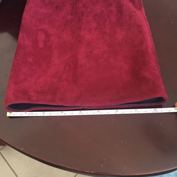 Jeffrey Campbell Burgundy Suede Knee Boots 10 - Picture 4 of 11